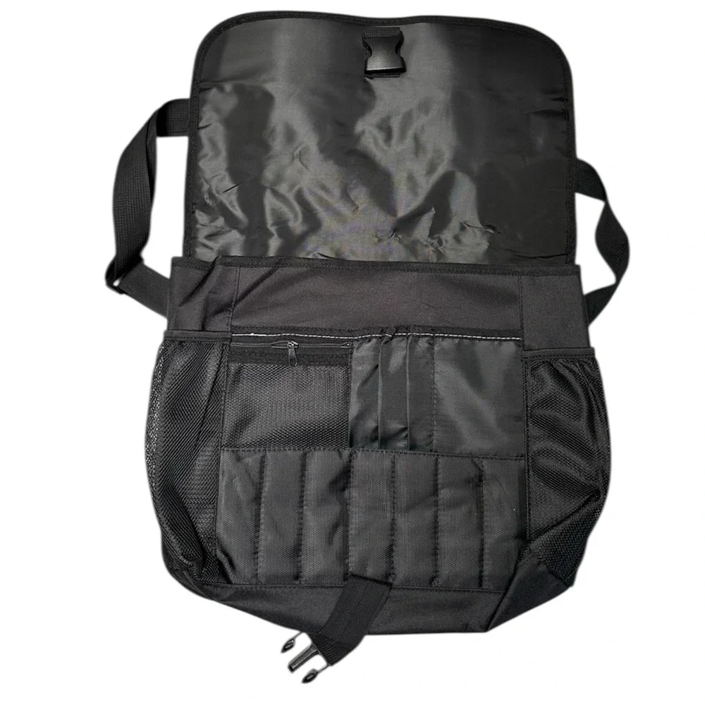 Black Messenger Bag with Adjustable Strap Laptop Tech Gear NEW Casual Office